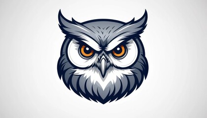 Obraz premium professional owl mascot logo with vector illustration on a white background