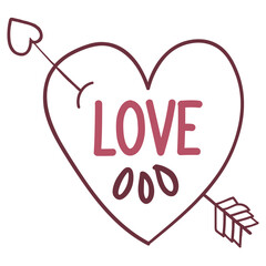 Simple Love, Heart, Symbol Vector Illustration Eps 