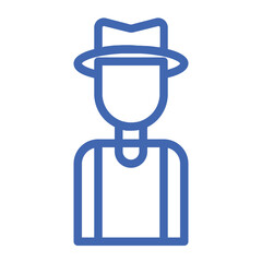 avatar farmer color icon