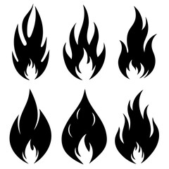 fire flames set