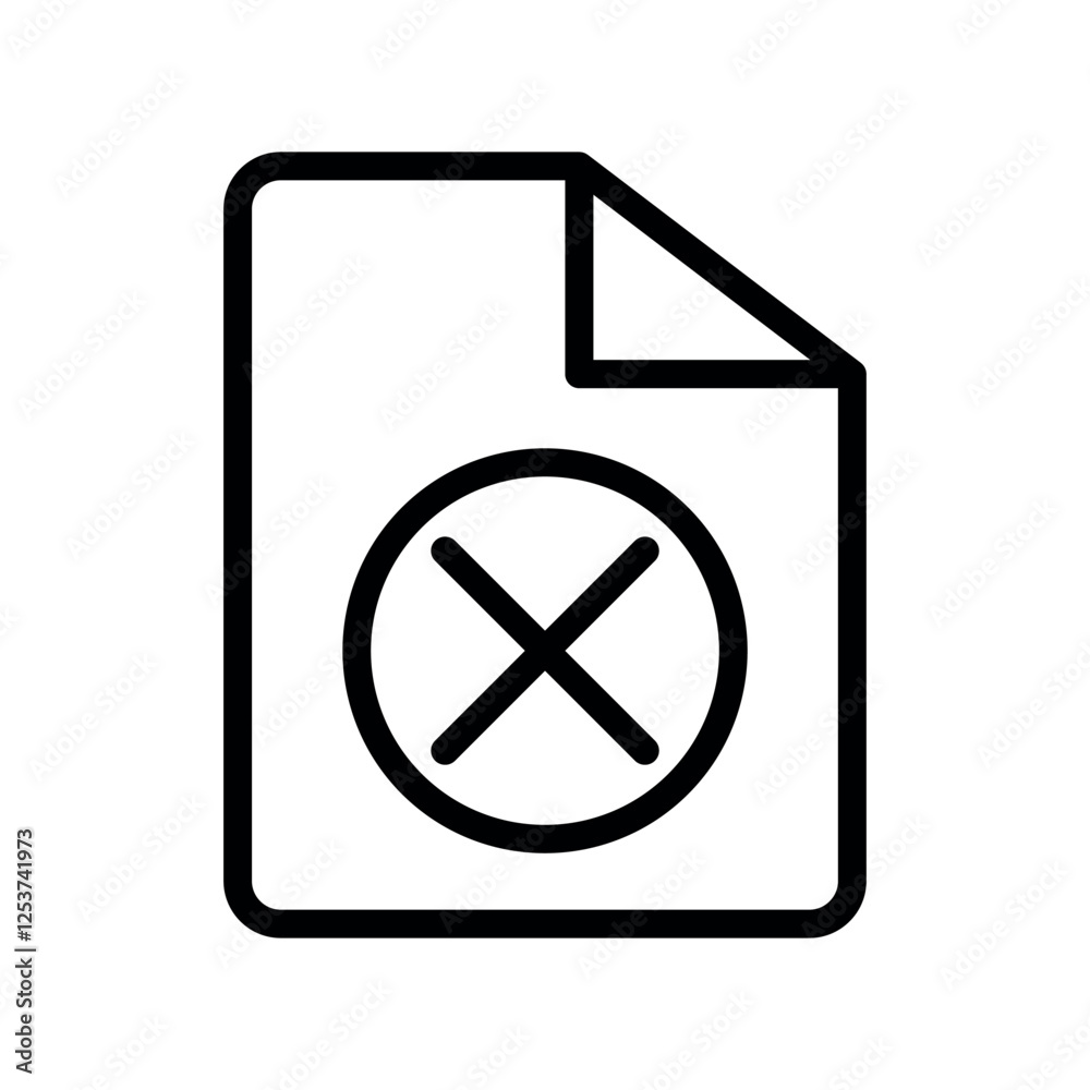 Poster file remove vector icon