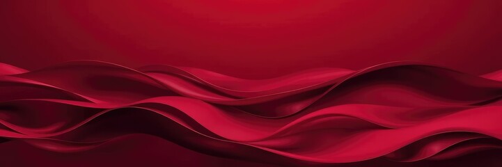 Obraz premium Undulating waves of rich burgundy on a deep crimson backdrop, sophisticated feel, sumptuous atmosphere, wavy textures