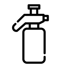 sprayer cut line icon