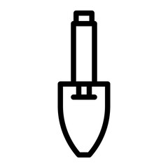 shovel hoe line icon