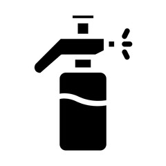 sprayer with water solid icon