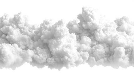 Fluffy White Clouds Creating Dramatic Atmosphere In A Bright Blue Sky