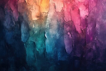 Abstract textured background with vibrant color gradients, ranging from warm oranges to cool blues and purples.