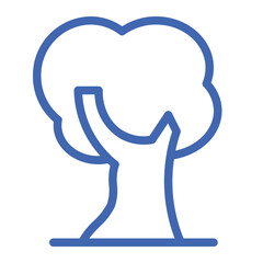 shady tree color icon