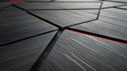 Obraz premium Dark wood geometric pattern texture