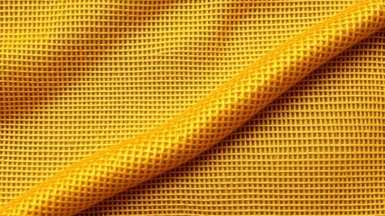 Golden threads woven into a thick cotton fabric, fabric, handwoven
