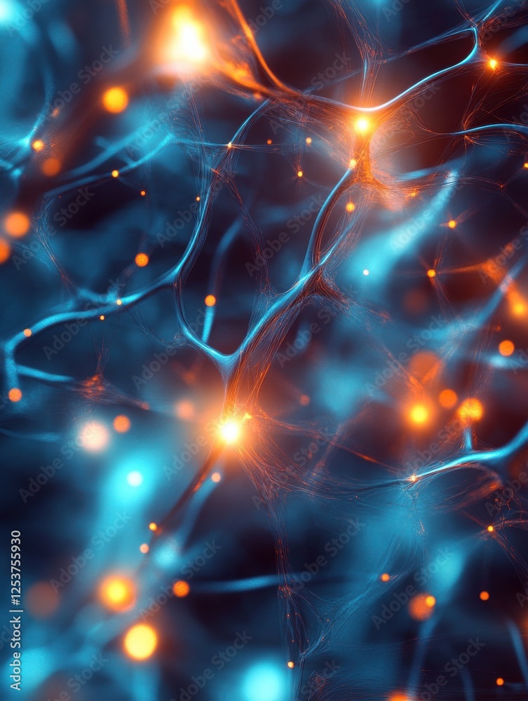 Poster abstract digital network connection concept - an abstract concept of digital network connections, hi