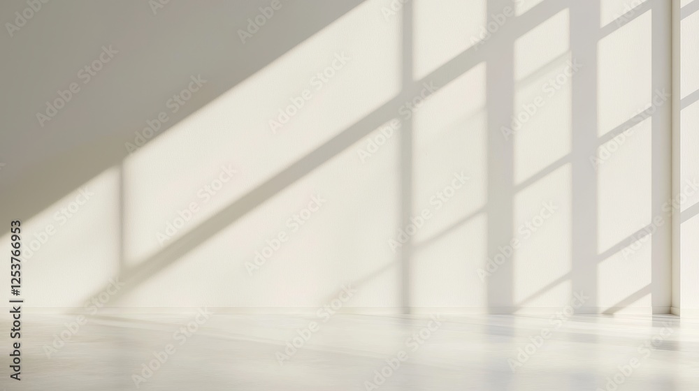 Poster elegant play of light and shadow on isolated white background with subtle textures and patterns