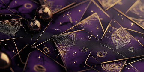 Abstract gold geometry wave on dark background