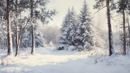 Winter Wonderland: A Snowy Forest Path
