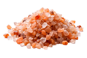 Himalayan pink salt isolated on white background. AI Generative