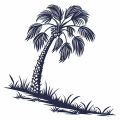 Creative tree icon Mexican Fan Palm  vector illustration
