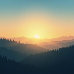 sunrise in the mountains