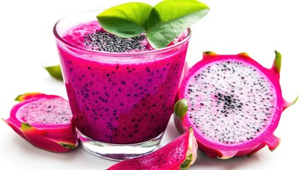 Dragon Fruit Smoothie and Slices