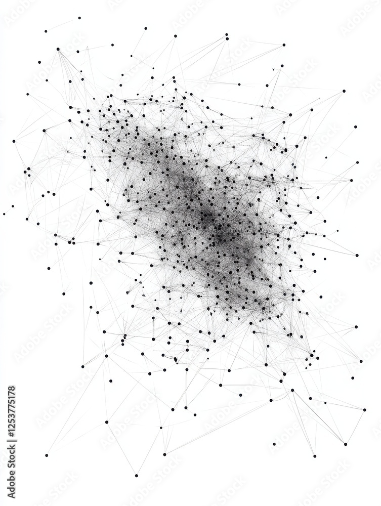 Poster abstract business connection of lines from nodes it is connected to endless nodes and represents the