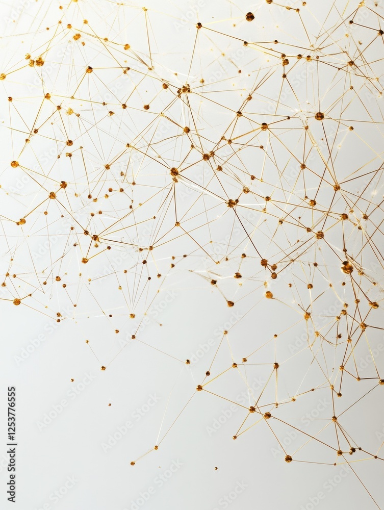 Poster Abstract network connection nodes and lines.