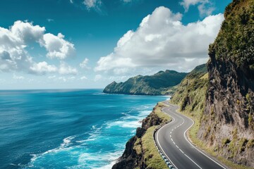 Enjoy a stunning coastal drive by cliffs and the endless blue ocean for adventurous travelers