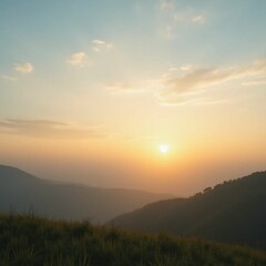 sunrise in the mountains