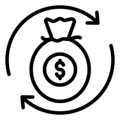 Cost Of Investment outline icon