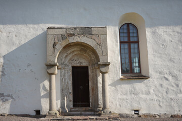 facade of the old church