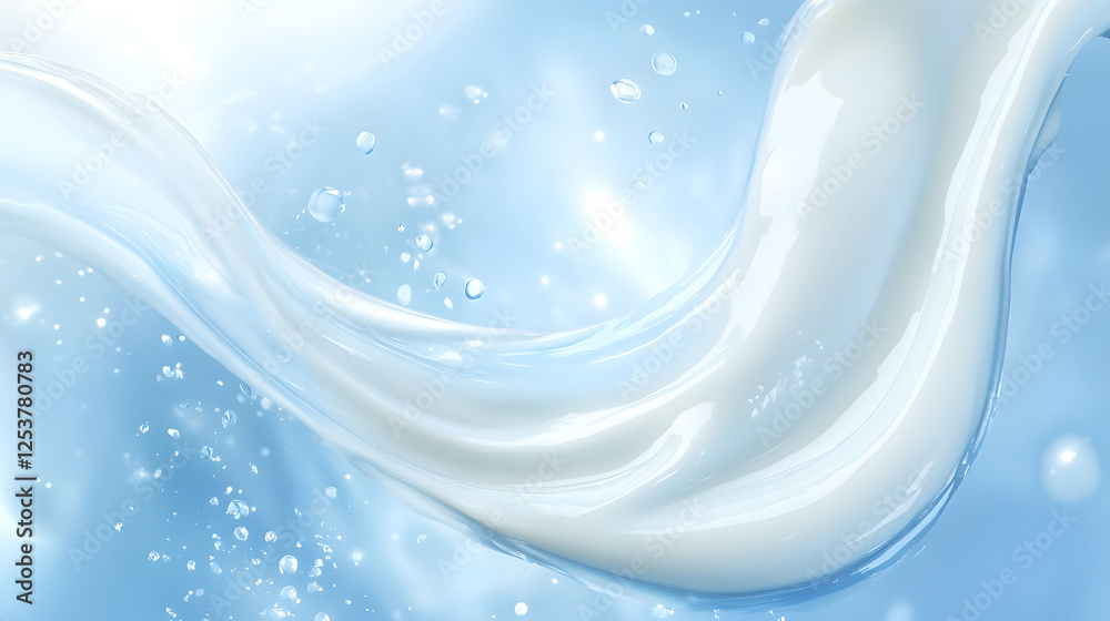 Aufkleber ethereal fluid motion abstract with swirling flowing elegant shimmering dreamy calming and tranquil 
