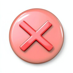 Fototapeta premium A glossy button featuring a red 