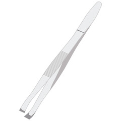 eyebrow tweezer, realistic metal tweezers.