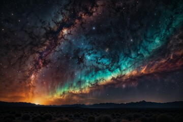 Naklejka premium Cosmic Currents of Luminous Color Dancing Among the Stars