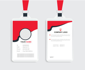 Modern Identity Card With Gradient Blue Navy Abstract Liquid