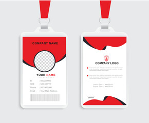 Modern Identity Card With Gradient Blue Navy Abstract Liquid