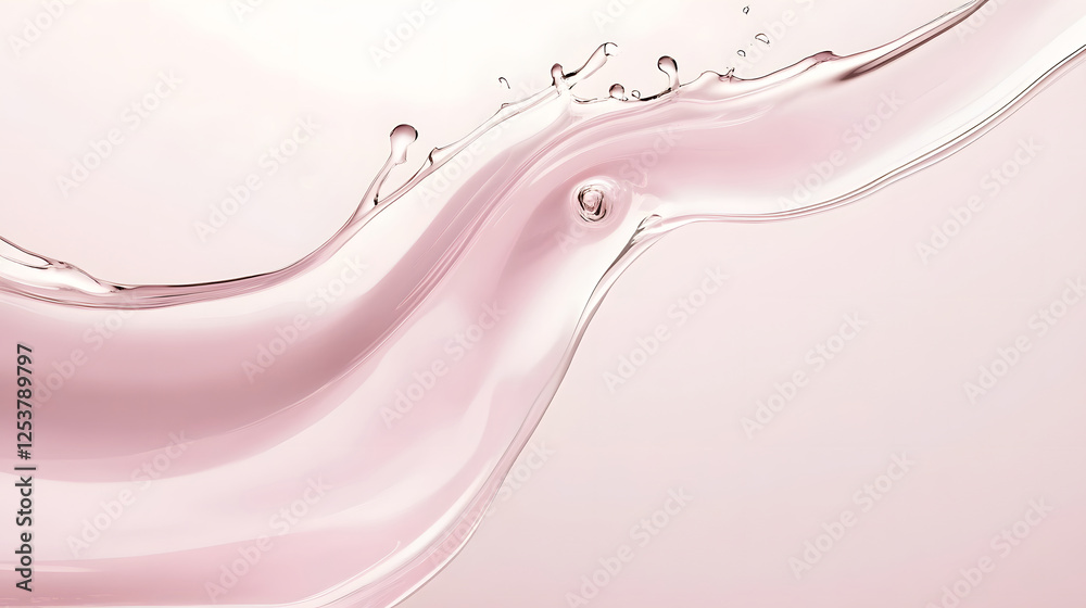 Poster Mesmerizing abstract fluid motion created with dynamic waves splashes and vibrant color gradients  The flowing swirling liquid forms a captivating modern and visually striking background or texture