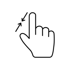 Zoom Gesture icon Vector logo set flat