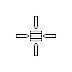 Alignment icon Vector logo set flat