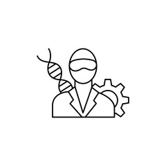 Biomedical engineer icon Vector logo set flat