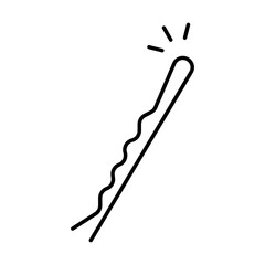 bobby pins icon Vector logo set flat