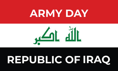 Modern iraq army day illustration in Flag.
