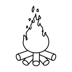 Campfire icon Vector logo set flat