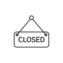 Closed Sign Icon Vector logo set flat
