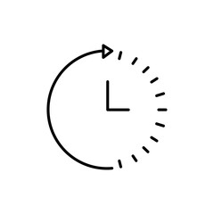 Clock time icon Vector logo set flat