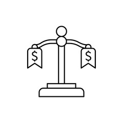 Compare price icon Vector logo set flat