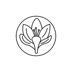 Crocus Icon Vector logo set flat