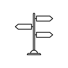 crossroads sign icon Vector logo set flat