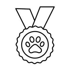 Dog competition icon Vector logo set flat