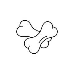 Dog bone icon Vector logo set flat