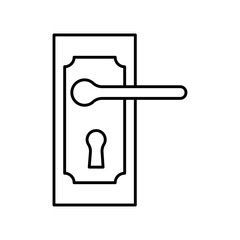 Door knob icon Vector logo set flat