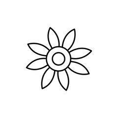 Flower icon Vector logo set flat
